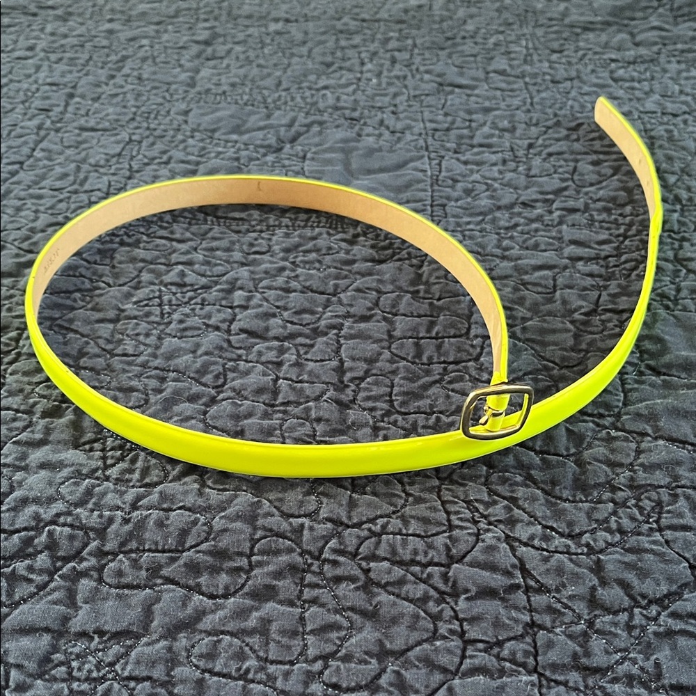 J. Crew Vibrant Yellow Women's Belt patent Leather